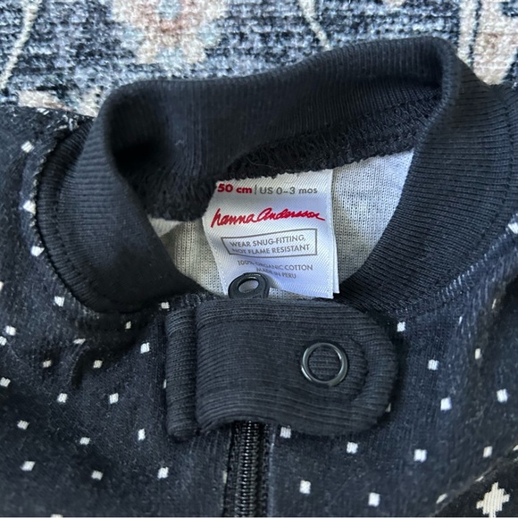 Hanna Andersson Fair Isle Infant Sleeper Pajamas - 0-3 Months - Picture 2 of 3